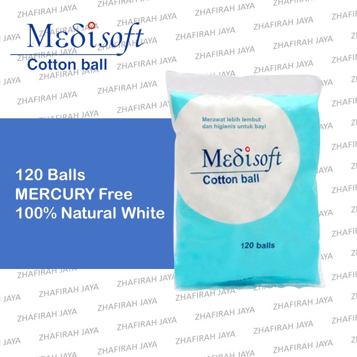 ❤ZJ❤ Kapas Bola MEDISOFT | MEDISOFT Cotton Ball 120 balls | Kapas Bola Bayi MEDISOFT