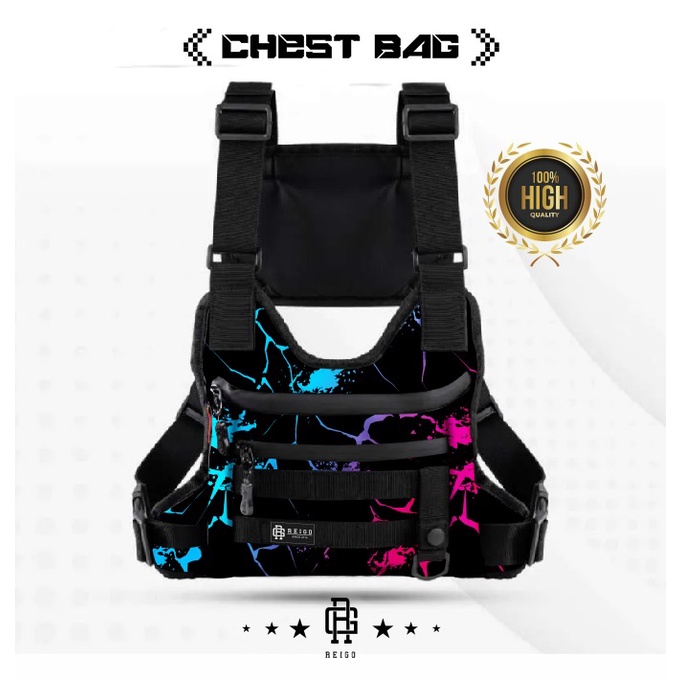 tas dada pria rompi pelindung dada chest bag tactical chestbag motor