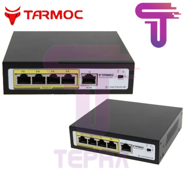 Tarmoc TSW-104-1E-52W,4 Port 10/100 802.3af/at POE Switch 52 watt