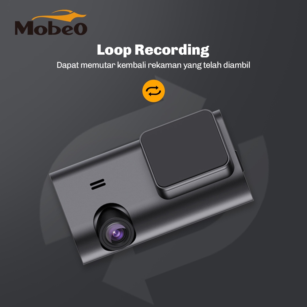 (EXTRA VOUCHER 200K)Mobeo Wifi Dashcam Camera Recorder A6 Dual Kamera (Front&amp; Rear) Full HD Sudut Lebar Night Vision