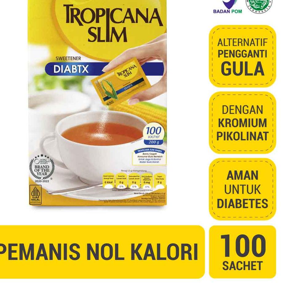 

❈ Tropicana Slim Sweetener Diabtx 100 Sachet - Pemanis untuk i ➨