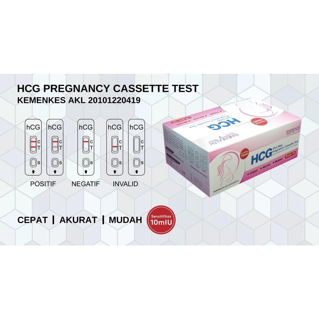 ONEHEALTH HCG TEST - Tes Kehamilan HCG Cassette - Test Hamil 1PCS