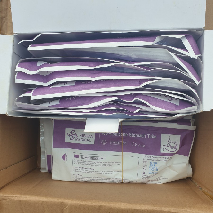 NGT Silicon 100 % SOULMED. Ngt Silicone SOULMED 100% Silicone Stomach Tube For 30 Days. Selang Makan