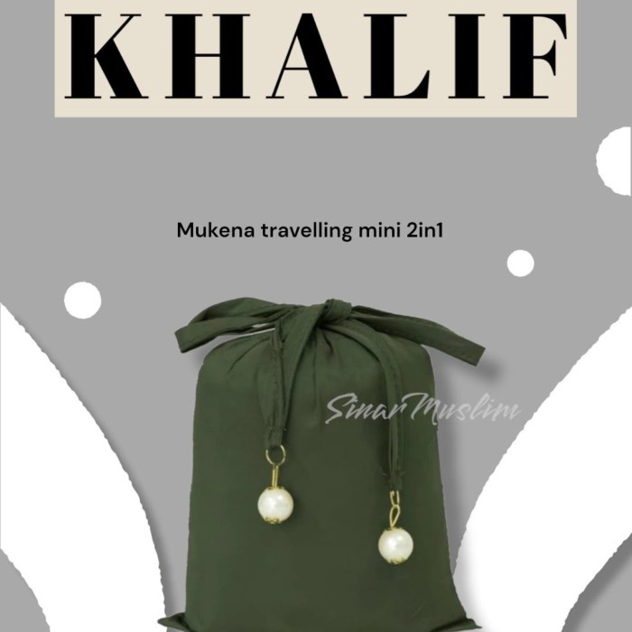 Khalif Mukena Travel Mini - Travelling Parasut Korea 2In1 Pouch Kecil