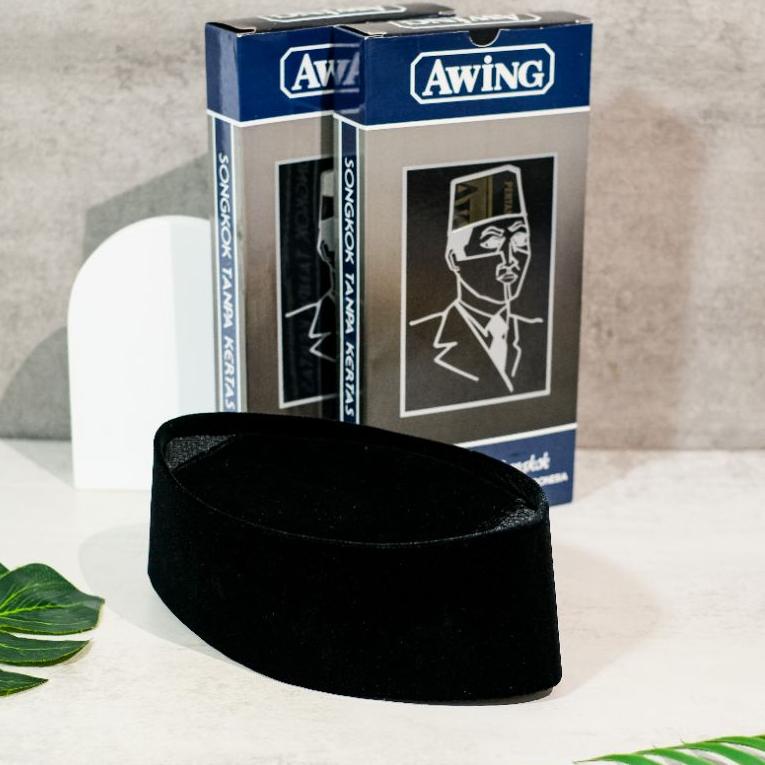 PALING DICARI Songkok Awing Hitam AC Tinggi 8,9,10,11,12 Original Produk Bludru Halus Kopyah Awing |