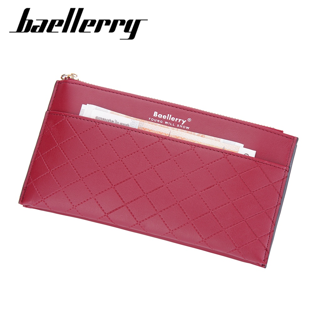 BAELLERRY N3238 Dompet Wanita Panjang Clutch Dompet Handphone Bahan Kulit PU Leather WATCHKITE WKOS