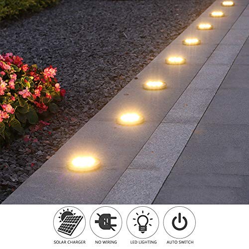 Lampu Tanam Taman Solar Tenaga Surya Outdoor 8 LED Waterproof - 8 LED - Kenji Shop