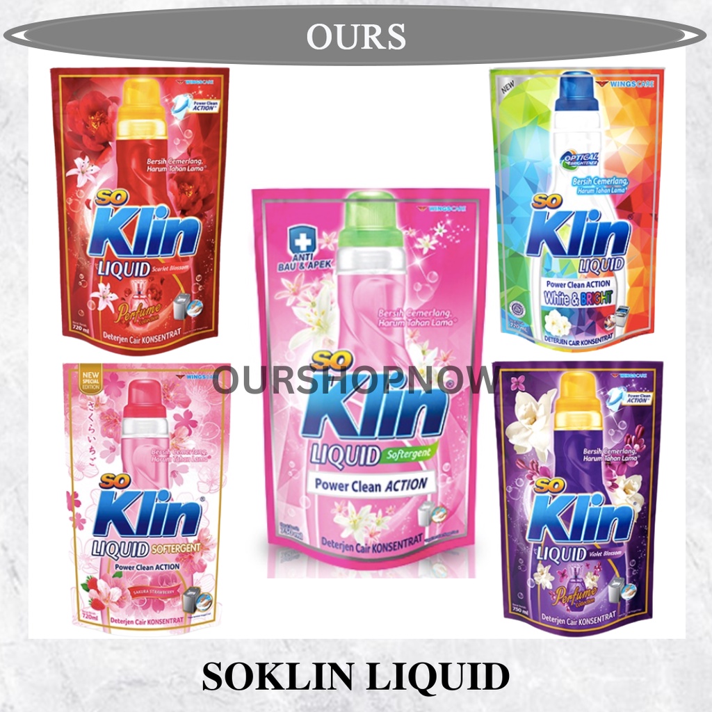 soKlin Liquid Detergent Red Refill 750/720ml ourshopnow