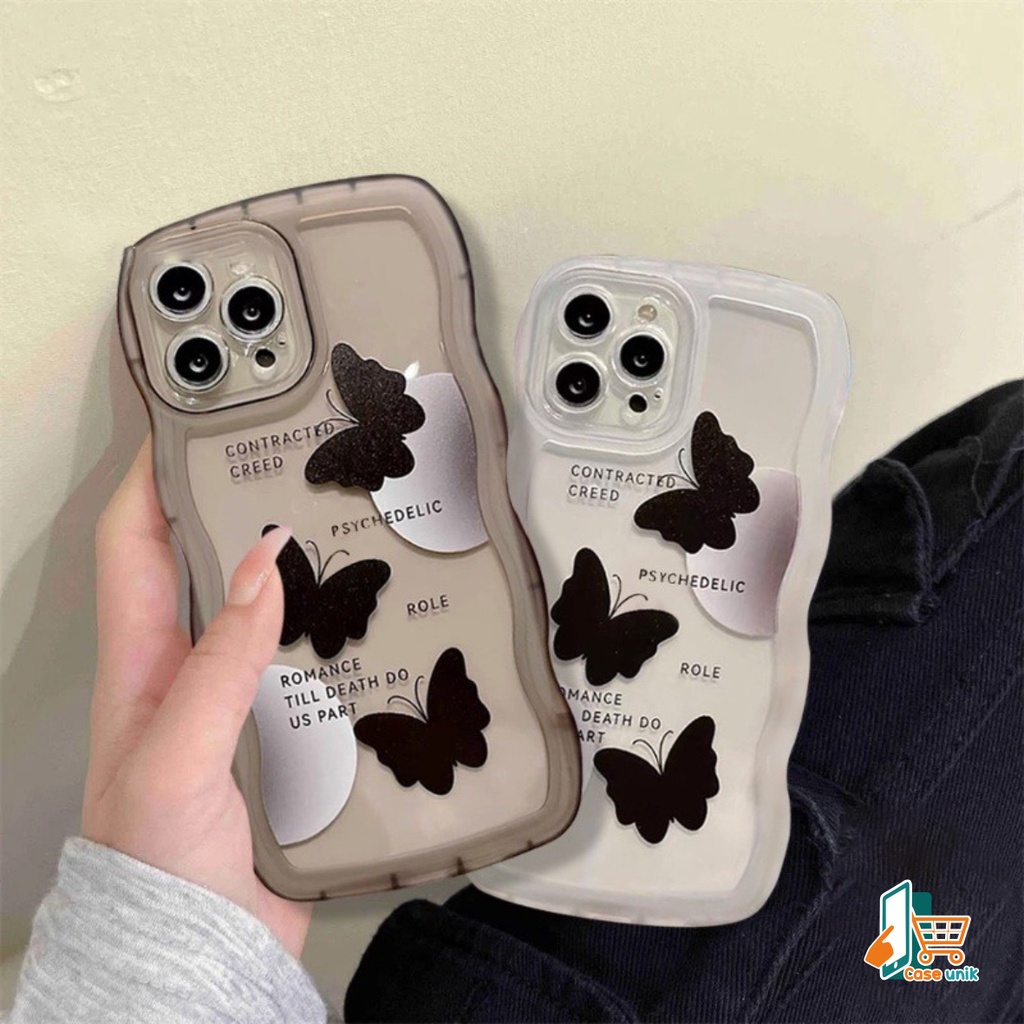 SS144 SOFTCASE SILIKON MOTIF KUPU KUPU HITAM FOR OPPO A18 A38 A58 A78 A74 A95 F19 A83 F1S A59 F5 YOUTH F7 F11 PRO RENO 9 5G 9 PRO 5G 8T 4G 4 4F F17 PRO 5 5F A94 F19 PRO 6 7 8 7Z 8Z A96 5G CS5370