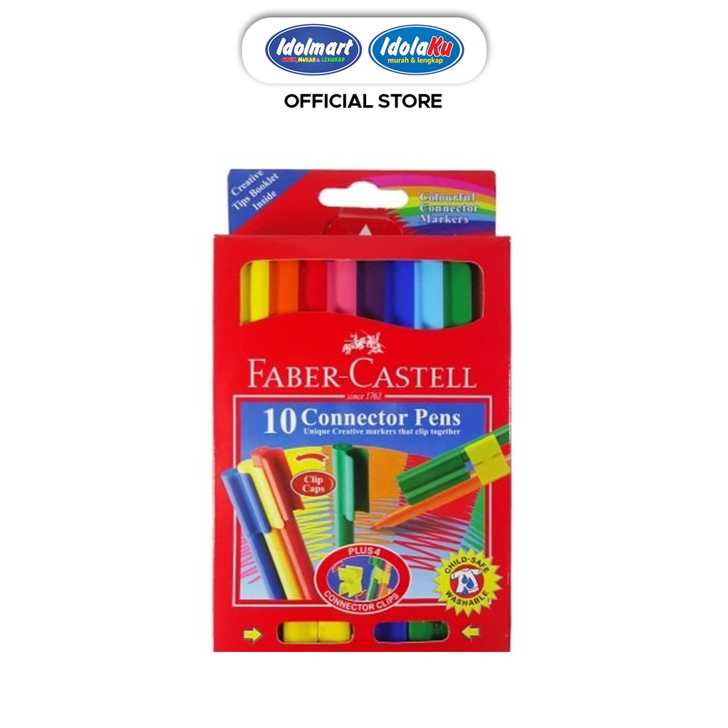 IDOLMART Faber Castell Spidol Connector Pen 10 Warna Idolmart Surabaya