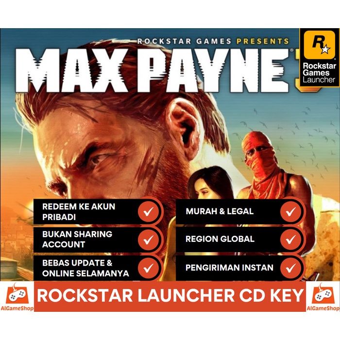 Max Payne 3 Original PC Games Rockstar Launcher