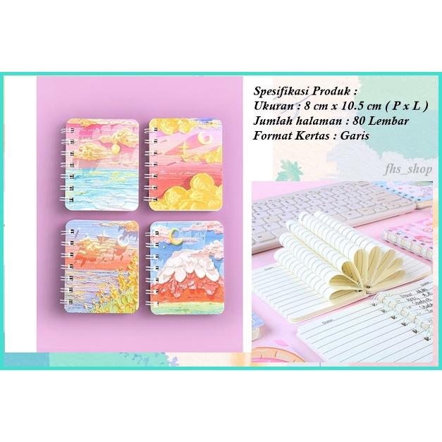 

Notebook Scrapbook A7 Botebook Mini Cute Notebook Lucu A7 Buku Tulis Notebook Aesthetic Notebook Mini Pocket Classic Oil Painting Notebook A7