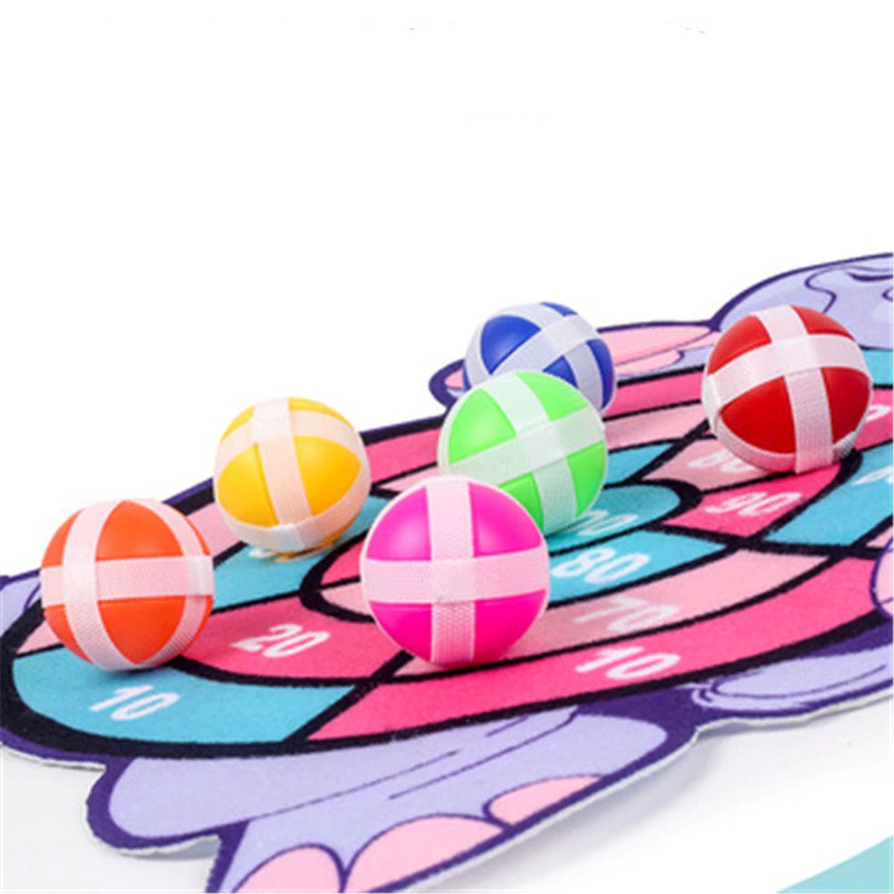 Mainan Edukasi Anak Papan Dart Target Sticky Ball Dartboard Dart Board Motif Dino
