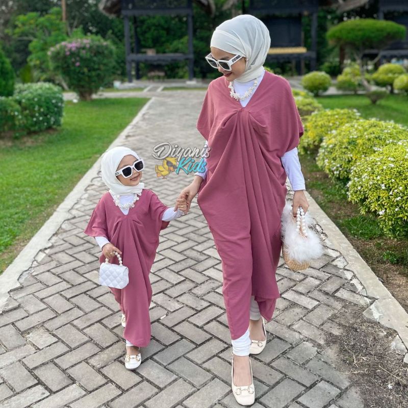 KAFTAN AUREL - Kaftan ibu dan anak bahan crincle airflow