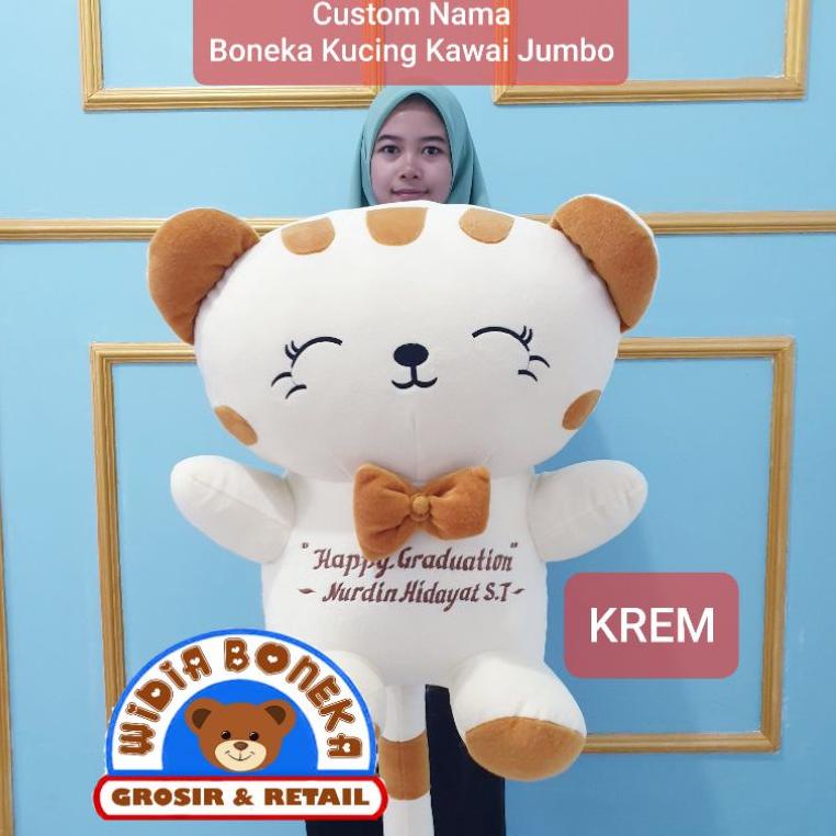 MURAH Boneka Kucing Kawai Jumbo Besar Murah Halus Lembut Lucu / Kucing Cantik