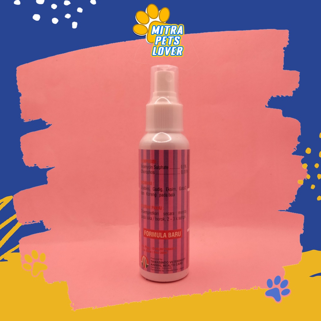 OBAT SCABIES KUDIX BABI - PIGEX SPRAY 125 ML - MENGATASI SCABIES KUDIX EXEEM EKSIM GATAL GATAL KORENG PADA BABI PIG - AMPUH MANJUR - BERKUALITAS MURAH ORIGINAL ASLI TAMASINDO OBAT KESEHATAN &amp;  VITAMIN TERNAK HEWAN  MITRAPETLOVER