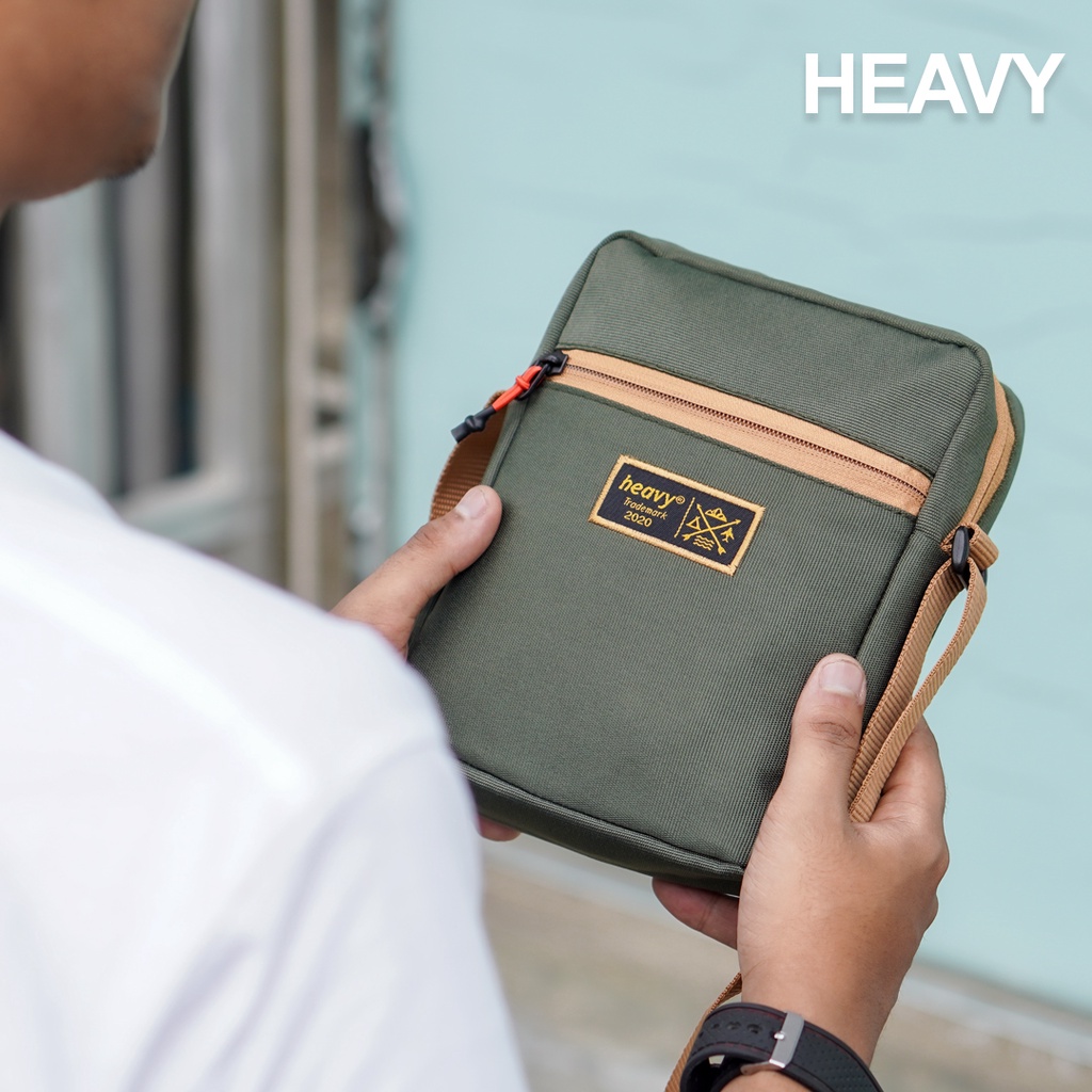 Heavy Official Shop ~ Tas Selempang Pria Casual Slingbag Heavy Original Green Army