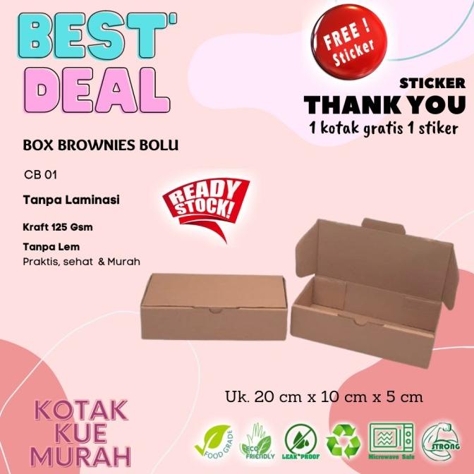 

DUS BROWNIES GRATIS PAPER WRAP / ALAS KUE UKURAN 20cm x 10cm x 5cm