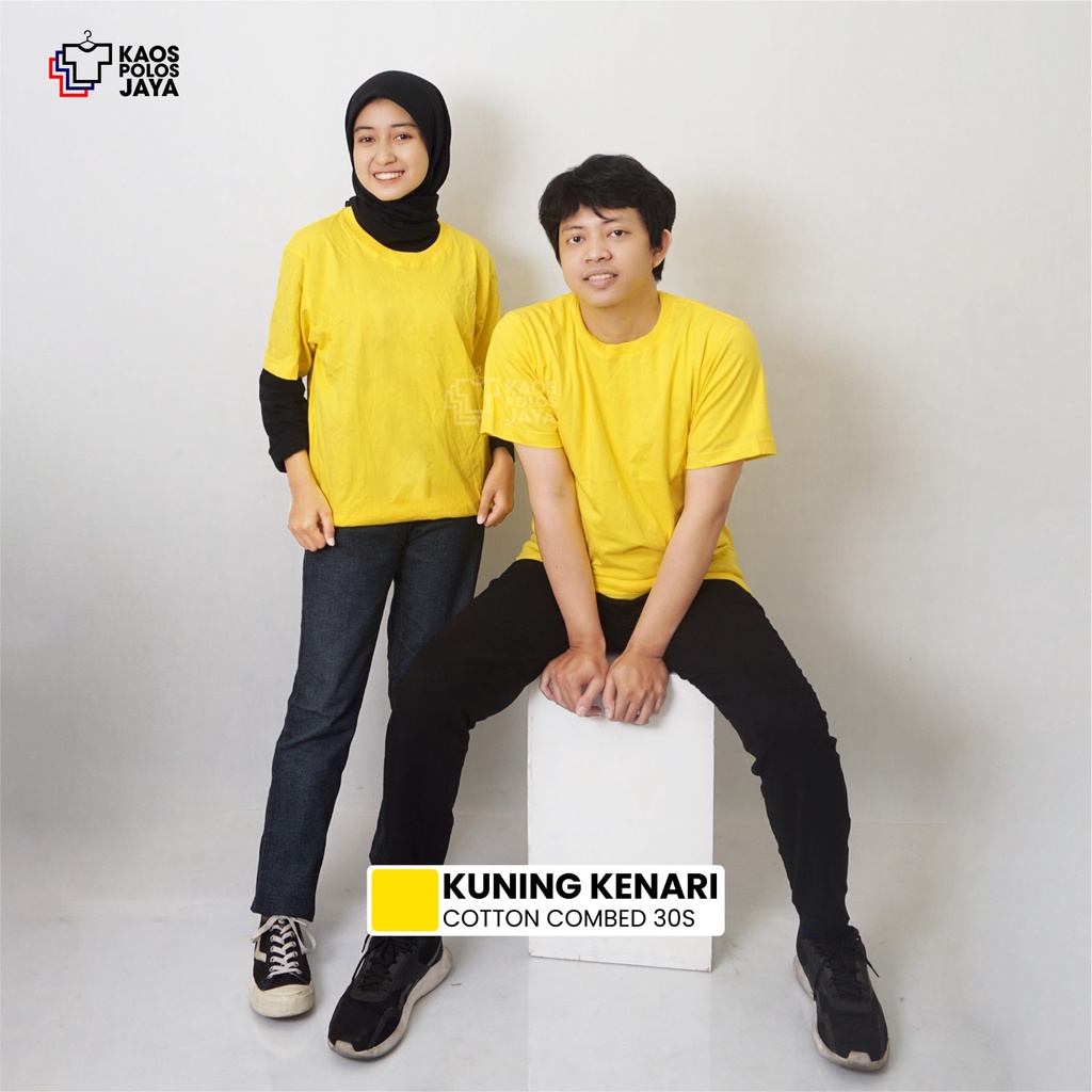 Kaos polos KUNING KENARI/ Kaos Polos 100% cotton combed 30s /  Kaos polos murah / Kaos polos premium KUNING KENARI