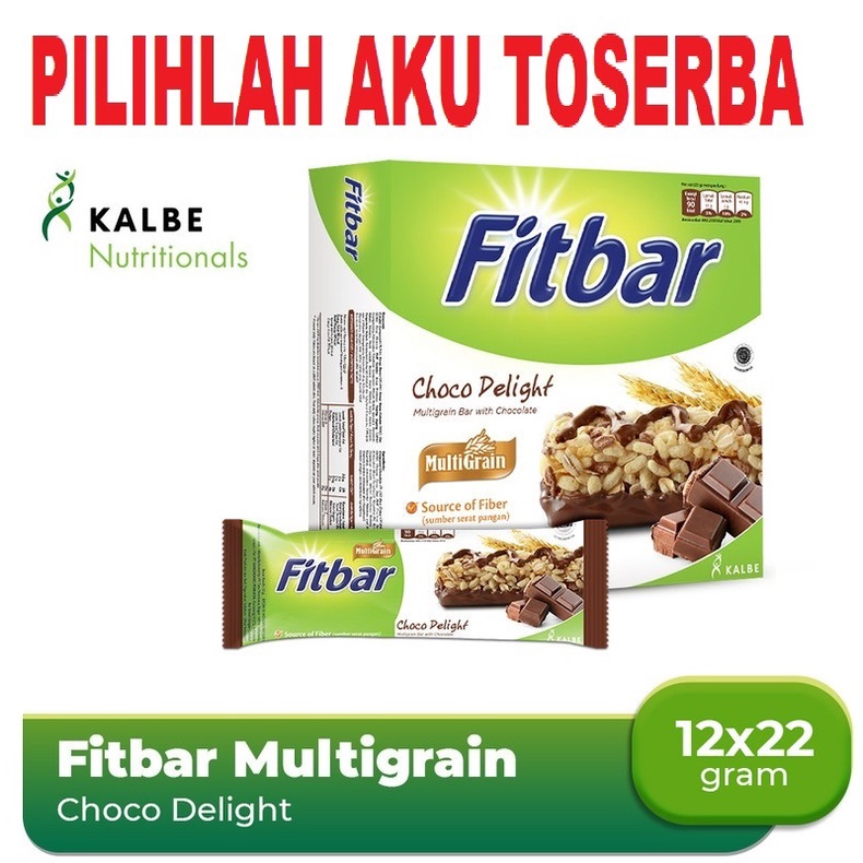 Fitbar CHOCO DELIGHT Multigrain Cereal Bar isi 12 - ( HARGA 1 DUS )