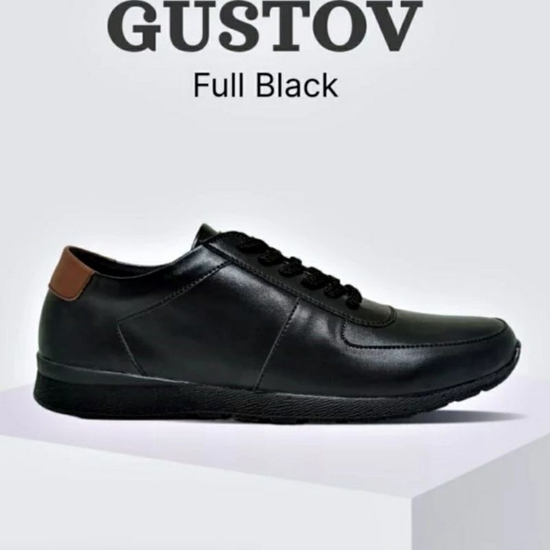 MZIO Black Sepatu Casual Pria Formal Men-704 Sneaker Pantofel Cowok 39.44 Full Black Empuk Style Clasik, 39