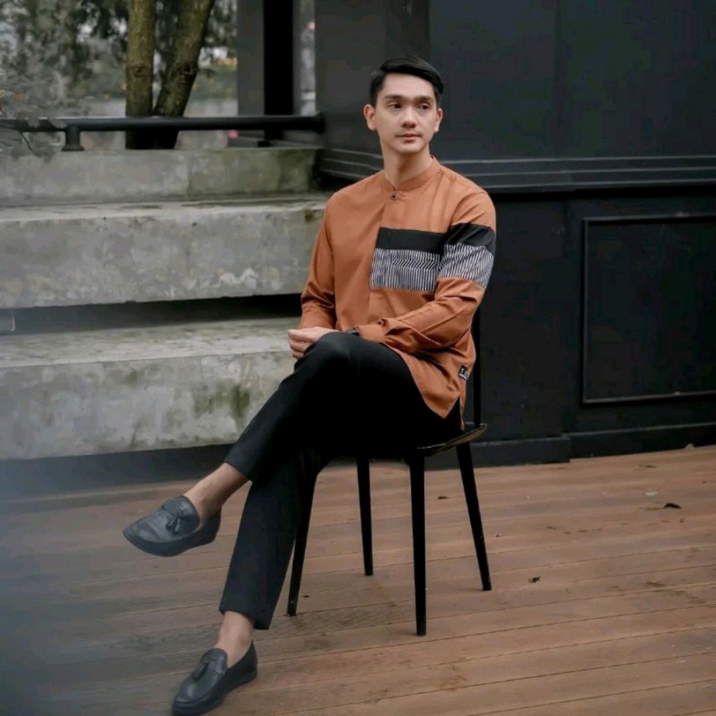 Baju Koko Pria Kurta Pakistan TRZ Sublim Salur Kemko
