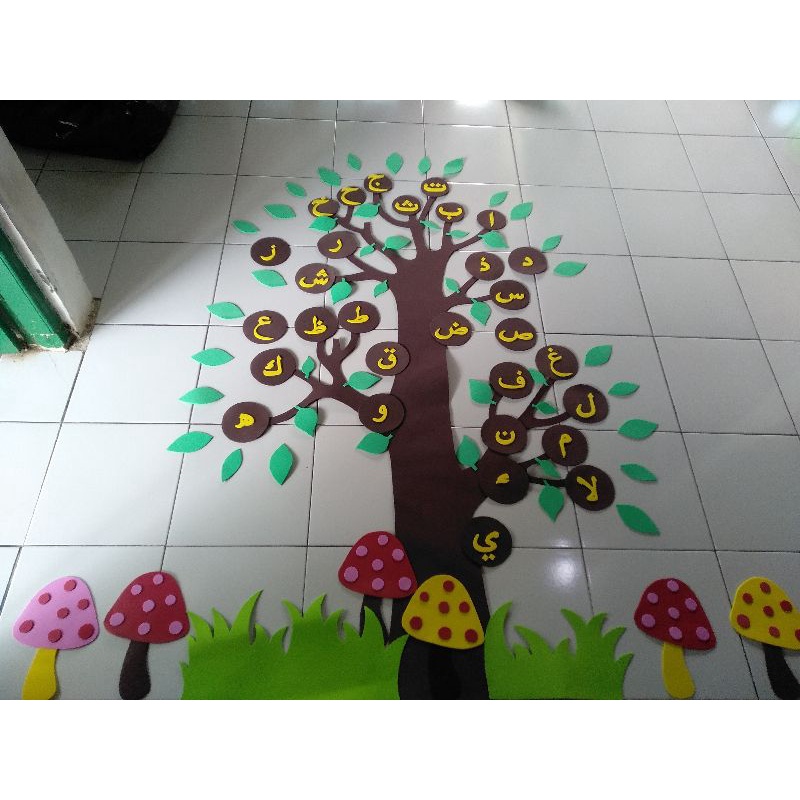 Hiasan Dinding Pohon Huruf Hijaiyah
