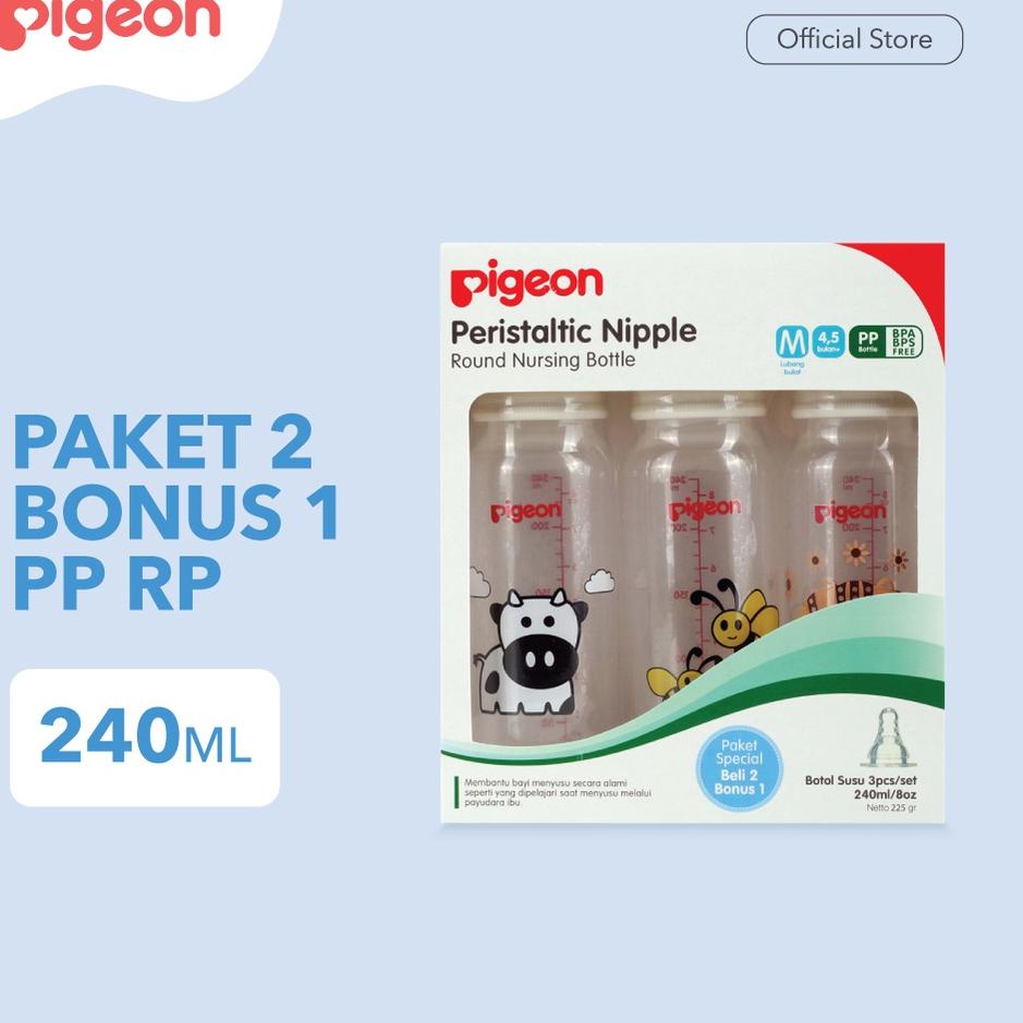 ➸ PIGEON Paket PP 240Ml | Botol Susu Bayi ♣