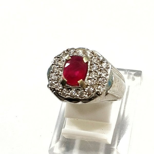 Batu Cincin  BATU AKIK PERMATA NATURAL RUBY MERAH DELIMA CUTING PGS325