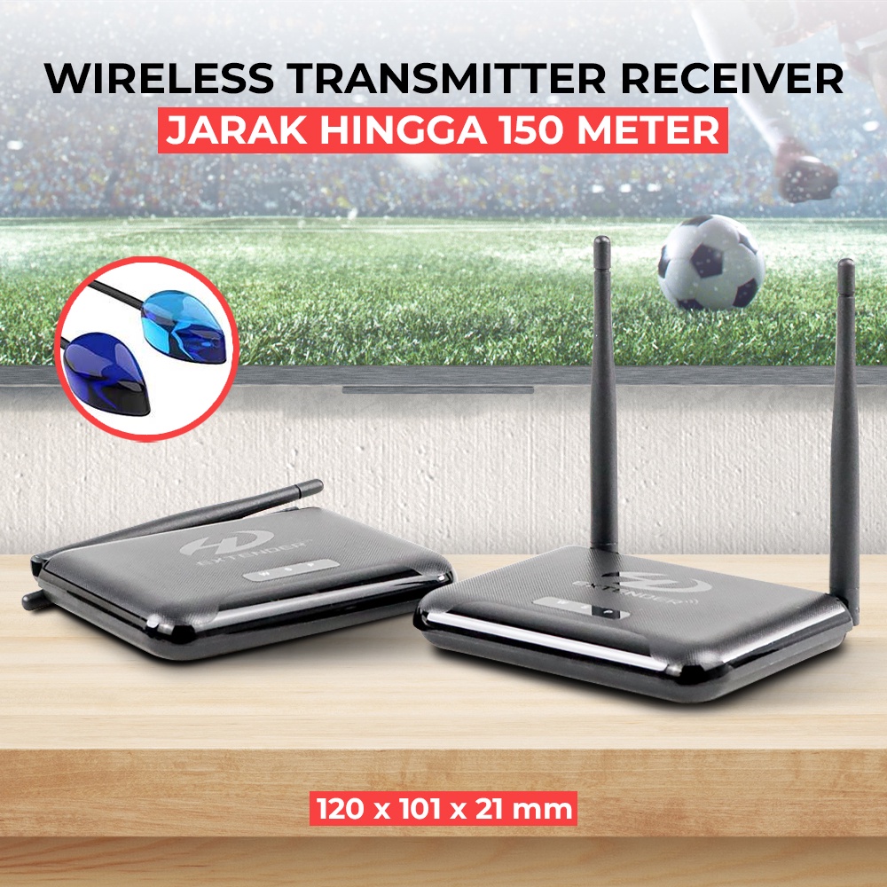 PAKITE AV Sender Wireless Transmitter Receiver 2.4GHz 150M - BIN-850 - Black