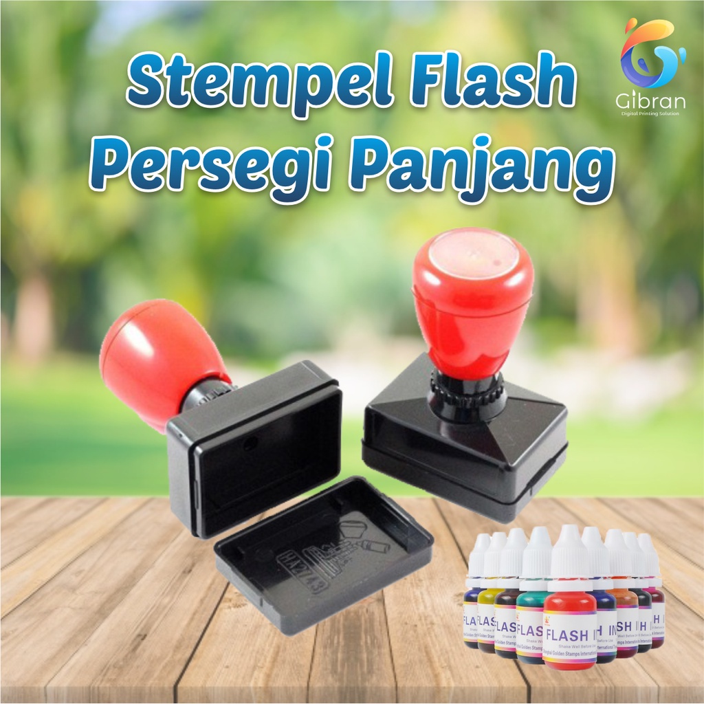 

[TERLARIS] Stempel Flash Persegi Panjang Otomatis Praktis
