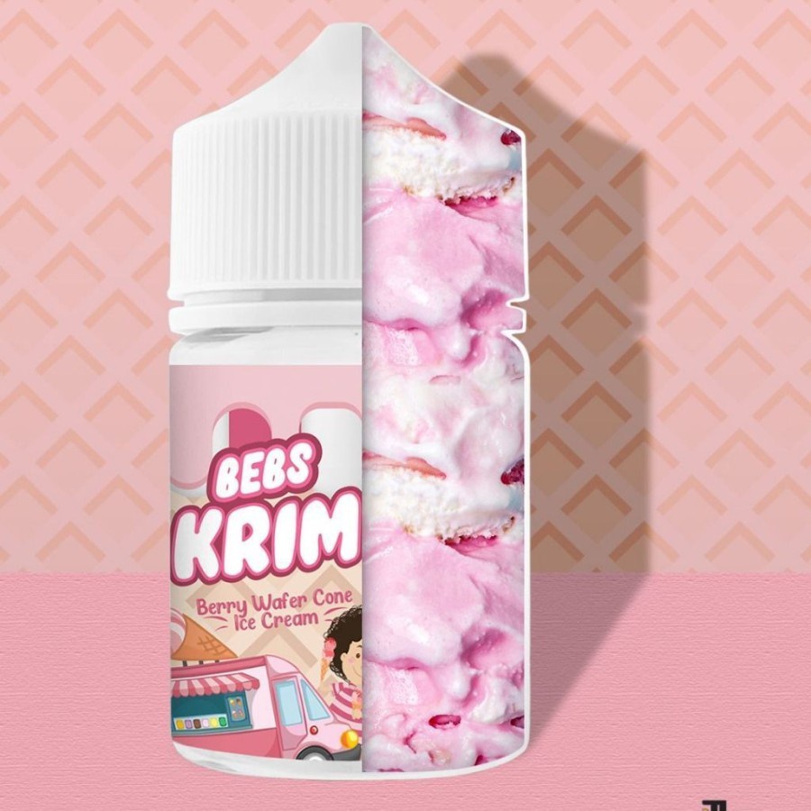 Bebs Krim Berry Wafer Cone Ice Cream 60ML by Babe Cabita x Torus