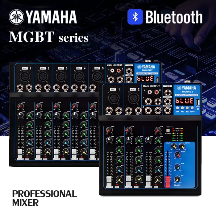 Mix Mixer Audio Yamaha Mg07Bt 7-Channel Dj Mixer