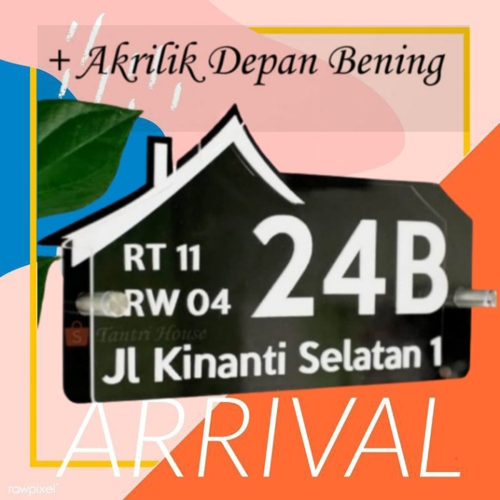 

Books Alamat Rumah Akrilik + Akrilik Depan Bening Angka Huruf Custom