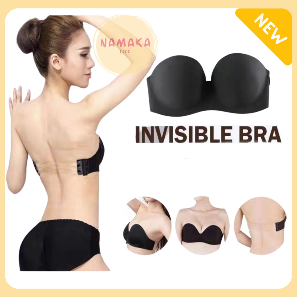 [NL] PUSH UP BRA STRAPLESS BH TANPA STRAP LESS HALF CUP A AB B C BESAR WANITA CEWE BREATH HOLDER SEX