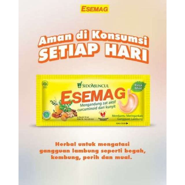 Esemag cair SidoMuncul rasa mint / herbal untuk mengatasi gangguan lambung / Sido Muncul