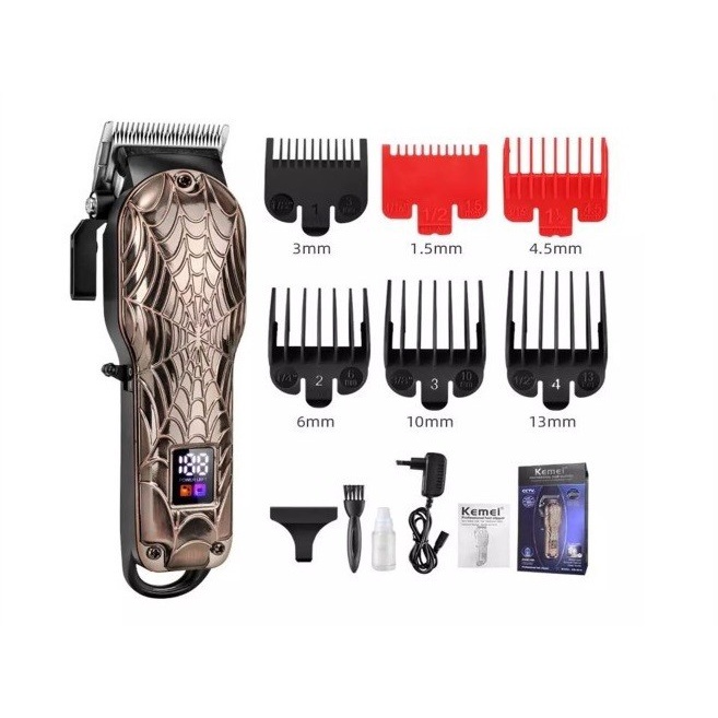 COD Alat Cukur Rambut Kemei Hair Clipper Elektrik KM-2616 Mesin Cukuran Professional electrik led Kemei