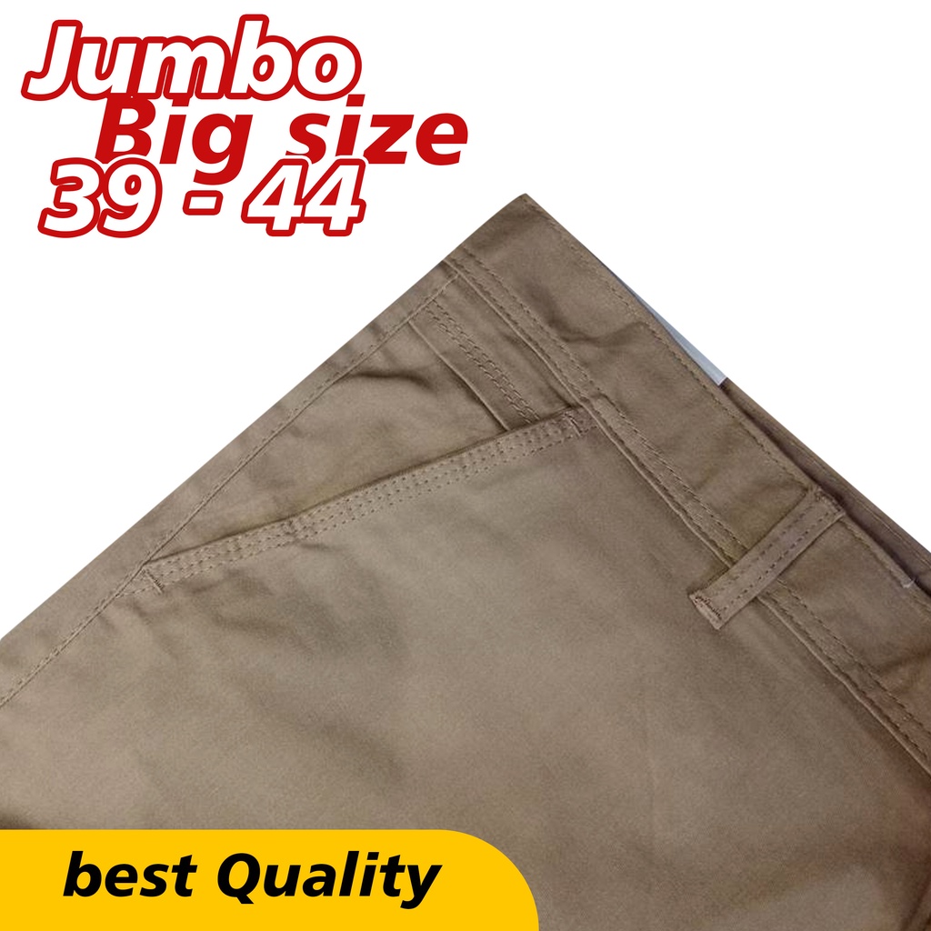 Celana Chinos Panjnag Jumbo Dillca emdere terbaru streach size 39 sampai 44 moca coklat premium distro