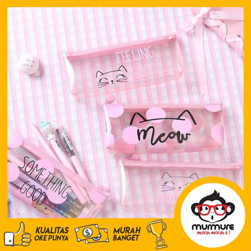 

MURMURE.ID I TEMPAT PENSIL PINK KARAKTER KUCING PINKY MEOW