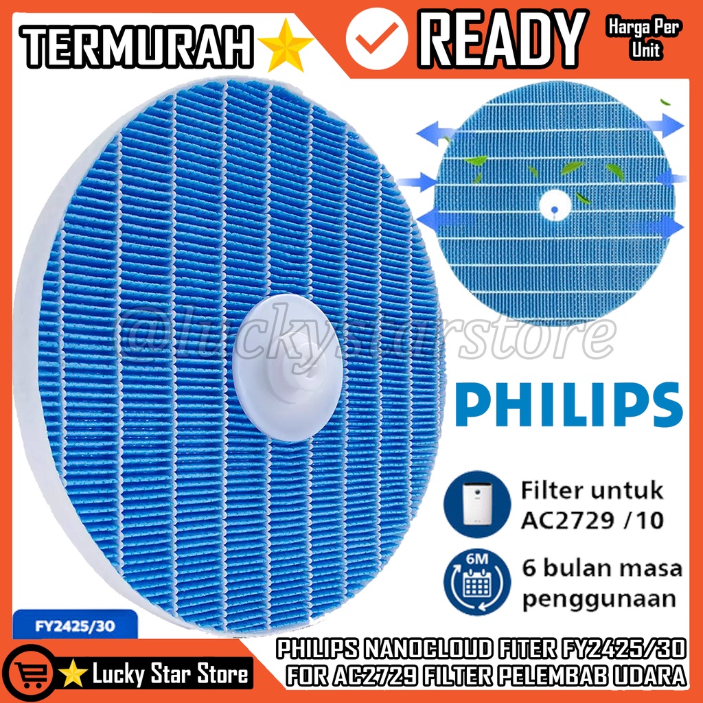 PHILIPS PHILIPMPILIP PILIPS NANOCLOUD FITER FY2425/30 UNTUK AC2729 FILTER PELEMBAB UDARA DENGAN TEKNOLOGI NANOCLOUD DAPAT MENYARING 99% BAKTERI DALAM RUANGAN KAMAR RUANG TAMU RUSNG KELAURGA KERJA KANTOR PENDINGIN RUANGAN ELEKTRIK ELEKTRONIK