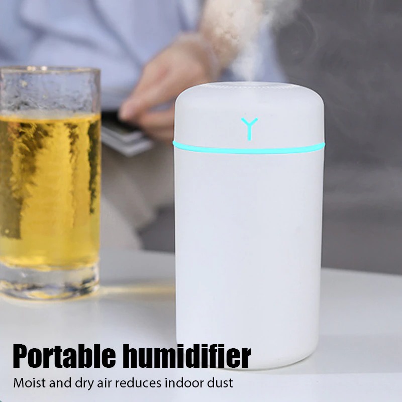 PELEMBAB RUANGAN AIR HUMIDIFIER ULTRASONIC HUMI AM-J2 DIFFUSER AROMATHERAPY 420ML LAMPU TIDUR