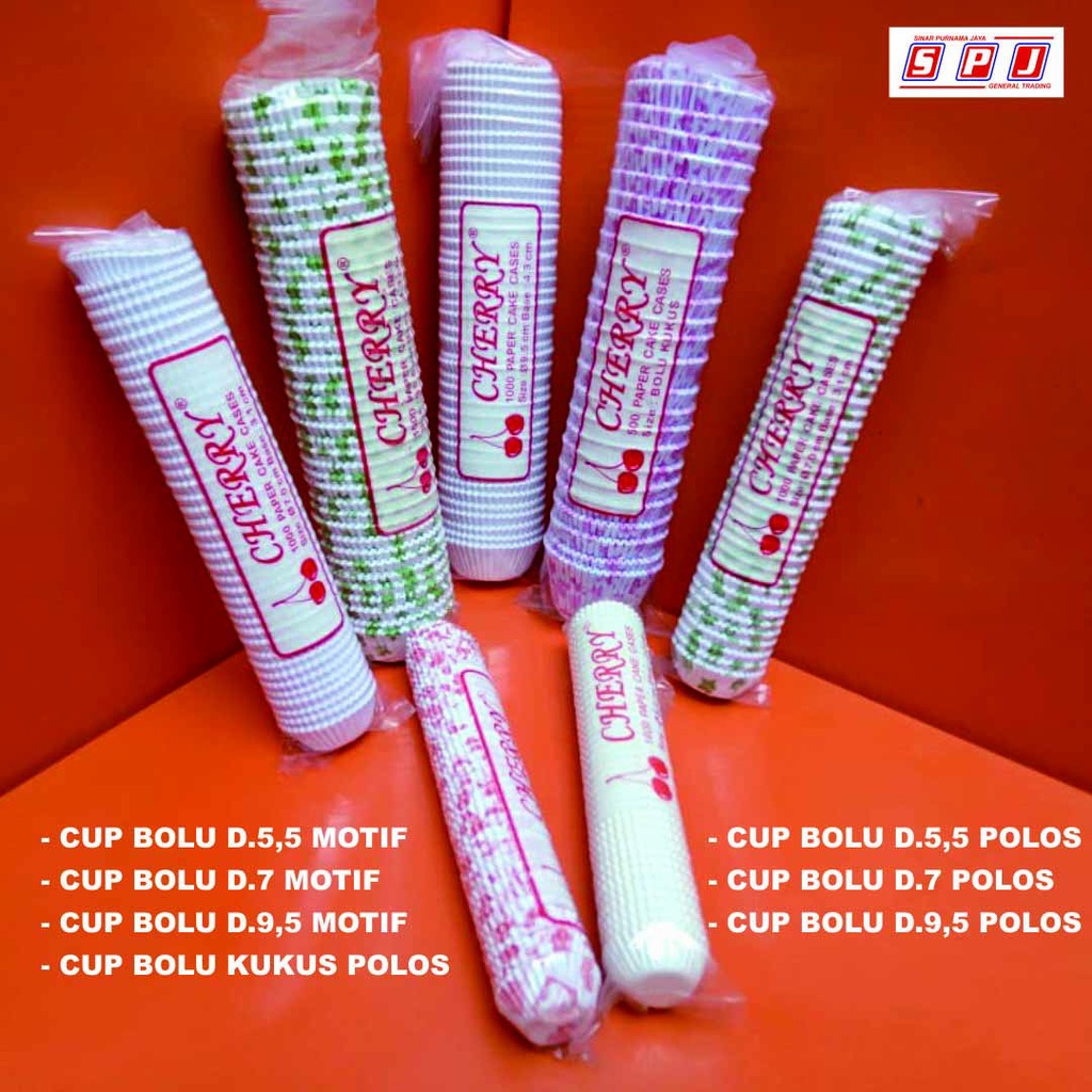 Cup Bolu Polos dan Motif | Kertas Bolu Kukus | Paper Cake Cases Cup ROLL