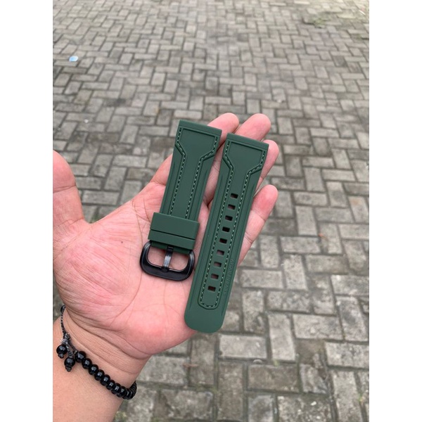 Strao Tali Jam Tangan silicon Sevenfriday Hijau Buckle istimewa 28MM