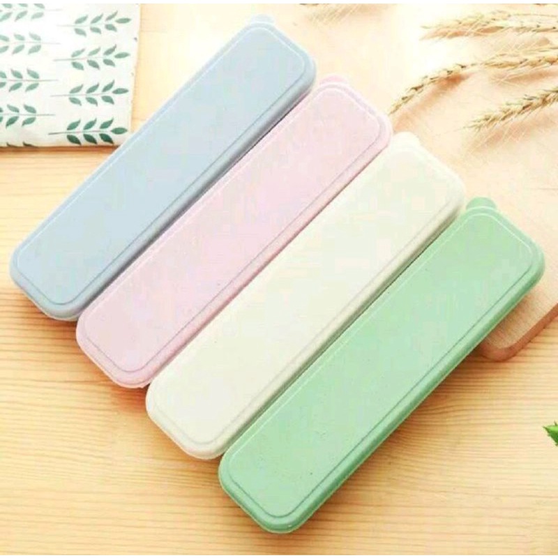 SENDOK SET GARPU SUMPIT PLUS BOX / SENDOK TRAVEL BOX BAHAN PLASTIK