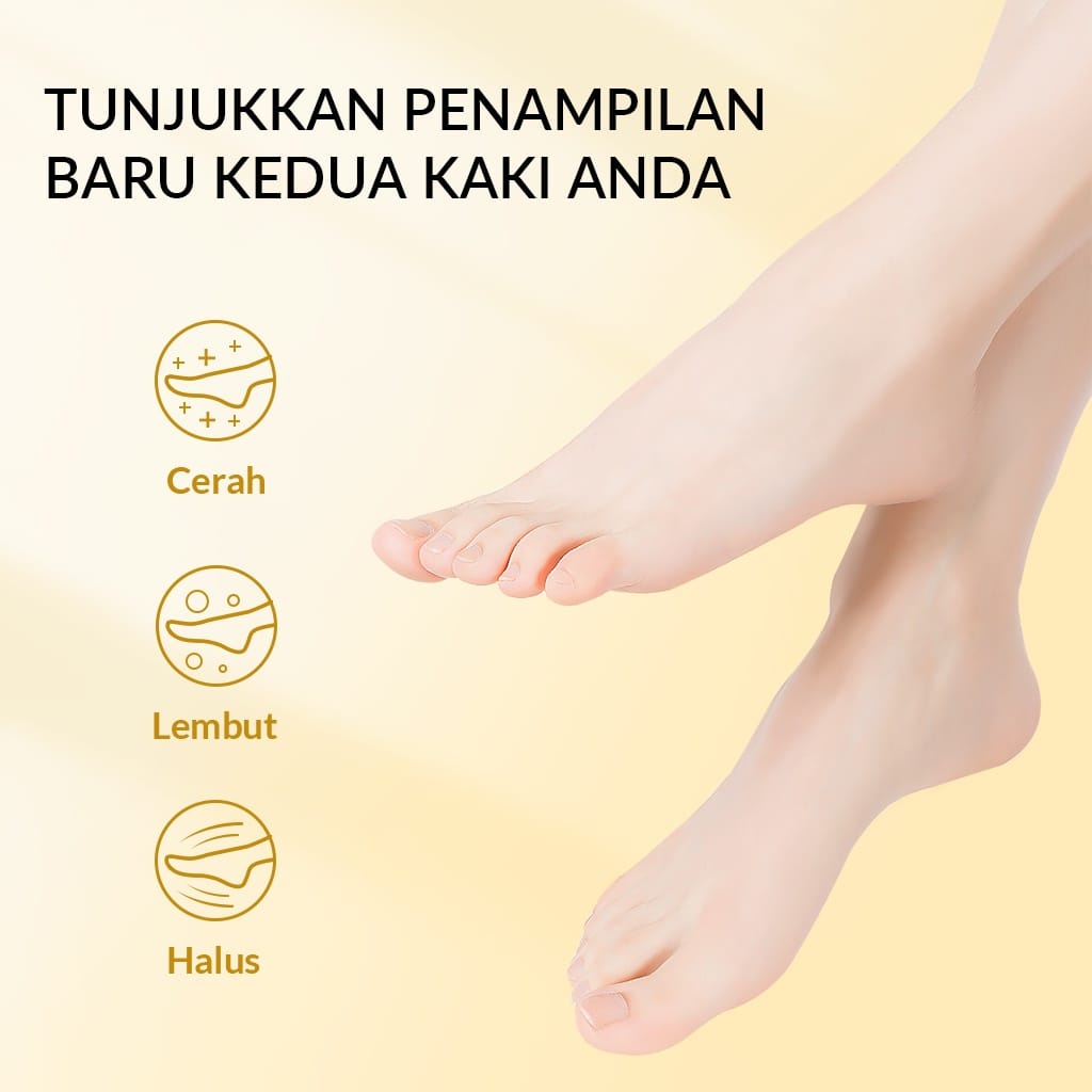 BIOAQUA 24K Gold Caviar Brightening Foot Mask 35g - HAND MASK Moisturizing Masker Kaki Pengelupas Kulit Mati - MASKER TANGAN UNTUK MEMUTTIHKANBPOM