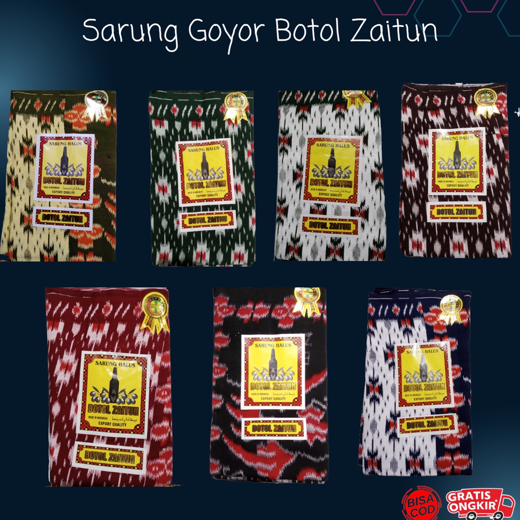 Promo Sarung Goyor Botol Zaitun Coklat, Sarung Goyor Print Motif Goyor, Sarung Murah!!!