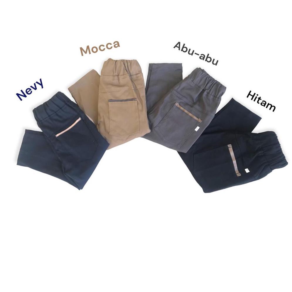 Celana Anak Chino Panjang laki-laki terlaris chinos slim fit Material Twill Stretch Cotton Meral usia 1-14 tahun