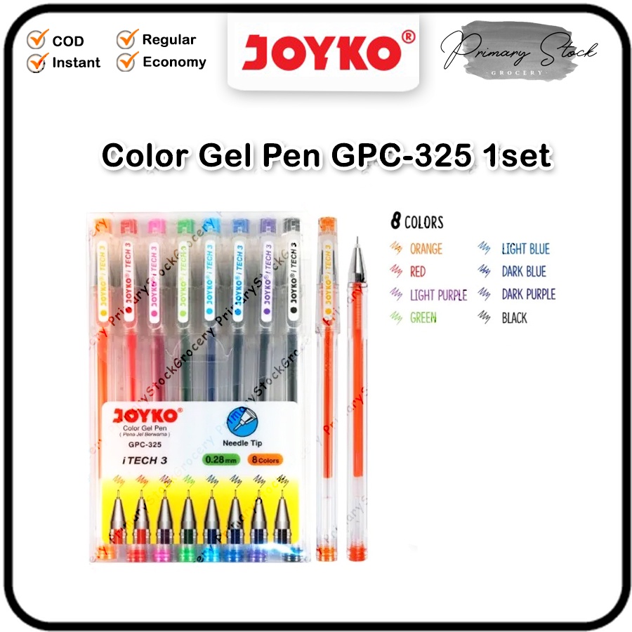 

Pulpen Joyko Warna Warni 1 Set I TECH 3 GPC 325 0.28 mm 8 Color Pen