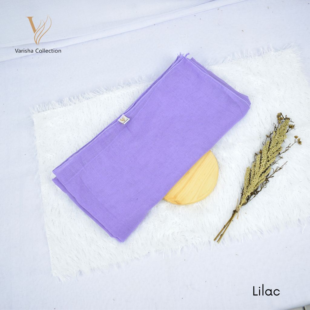 Kerudung Jilbab Segi Empat Bahan Katun Paris Polos Jadul Premium Varisha By Mardhatillah Warna lilac