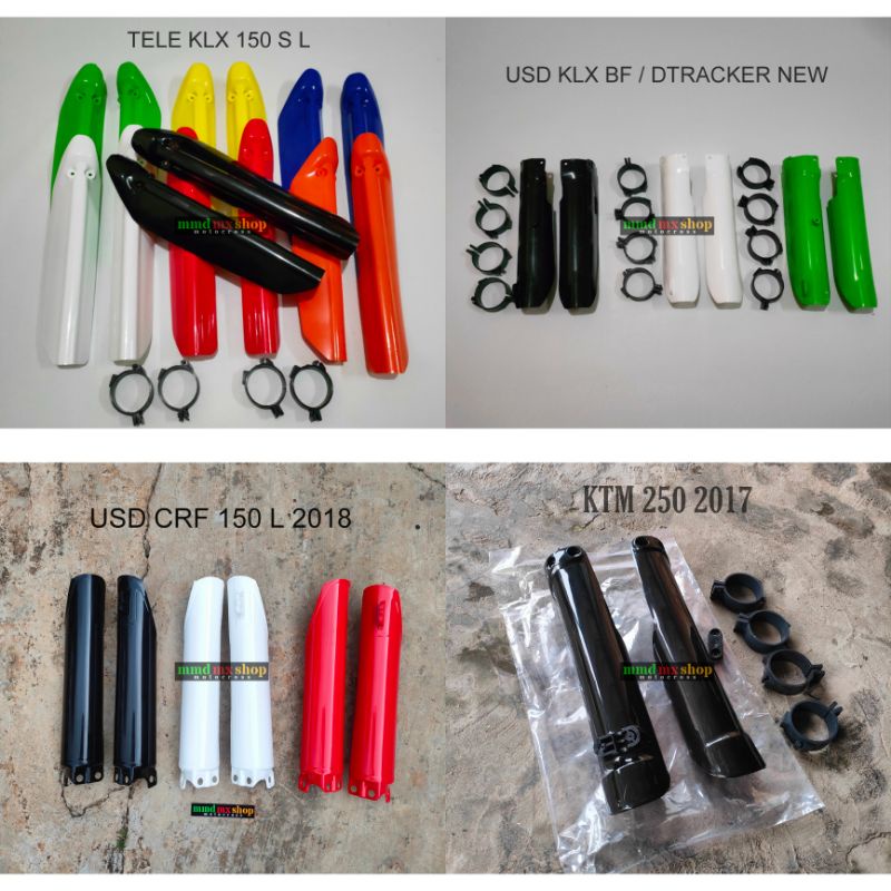 Cover shock depan tutup shock cover USD klx 150 s l klx bf dtracker crf 150l ktm 250 2017